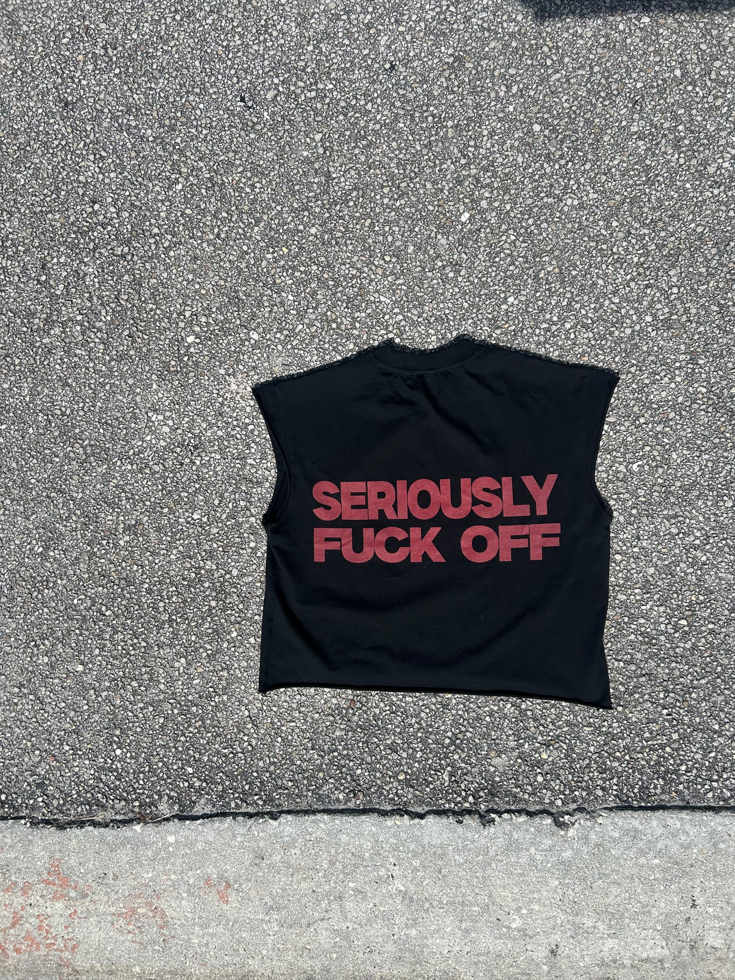 F U cut off tshirt