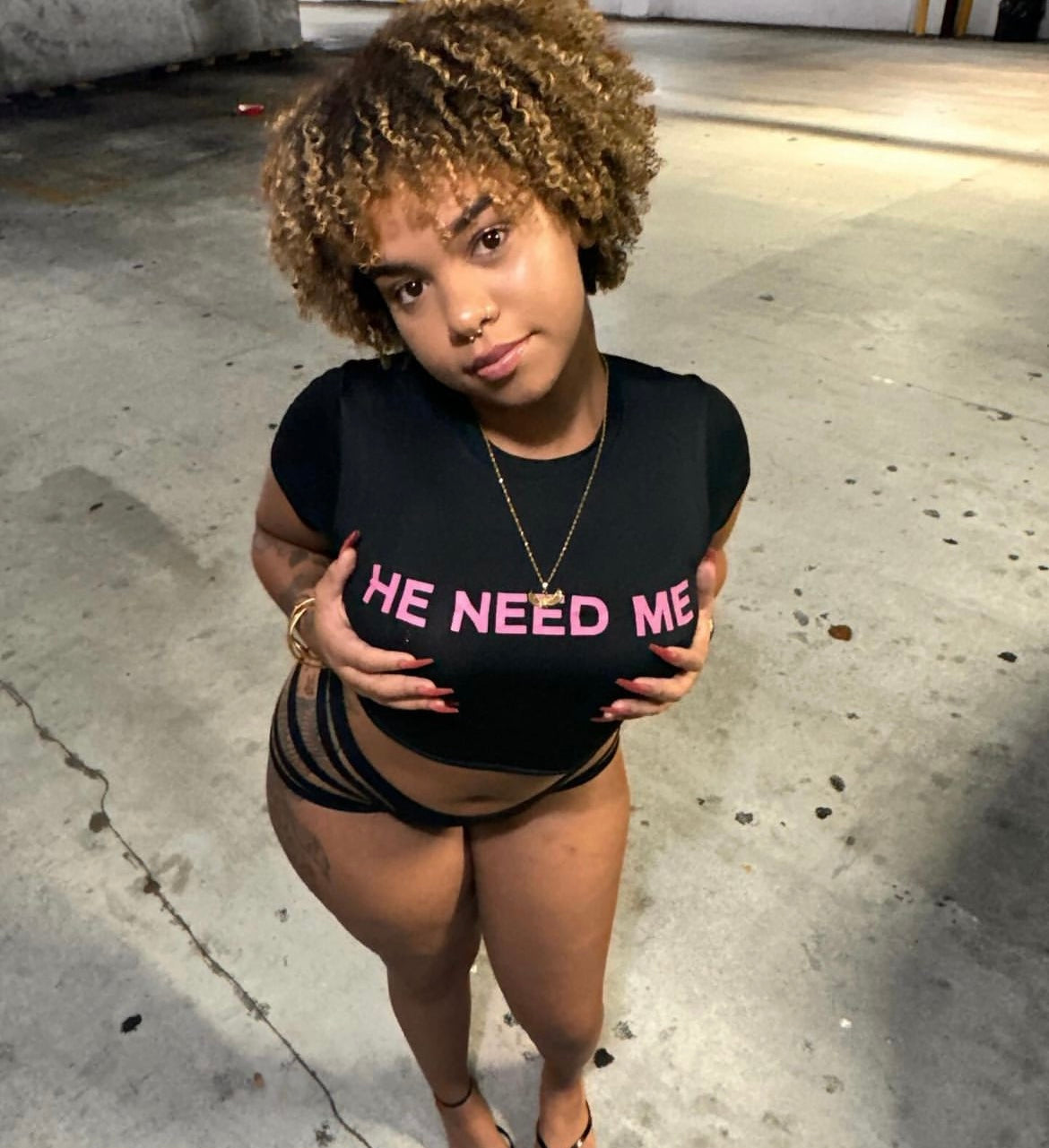 he need me crop top