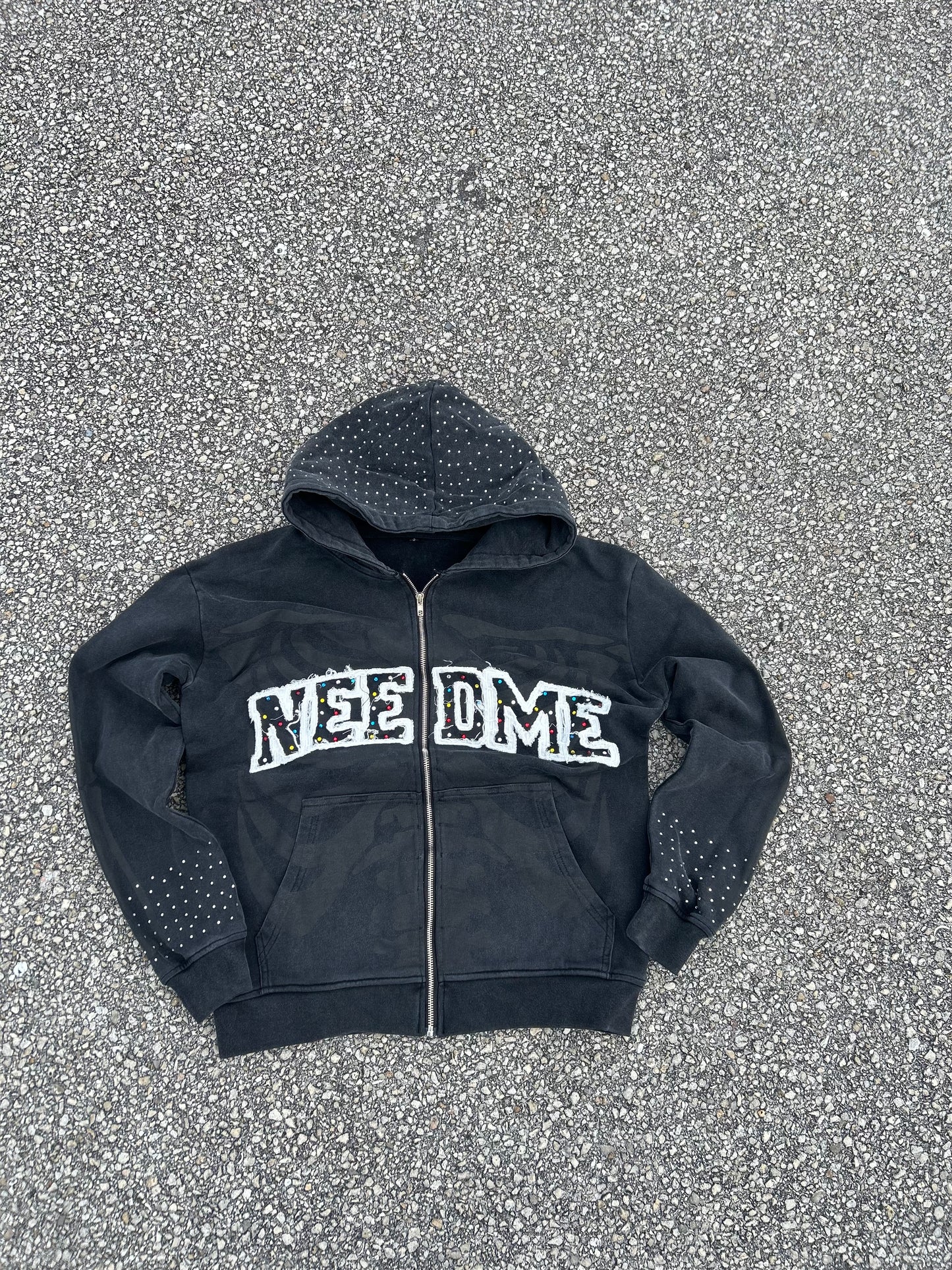 NeedMe rhinestone zipup