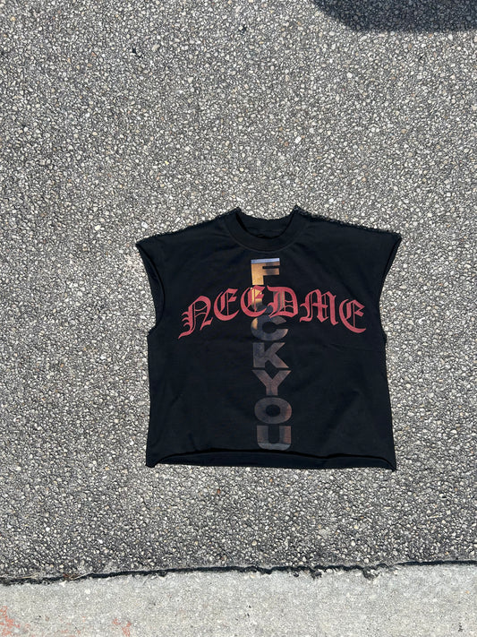 F U cut off tshirt